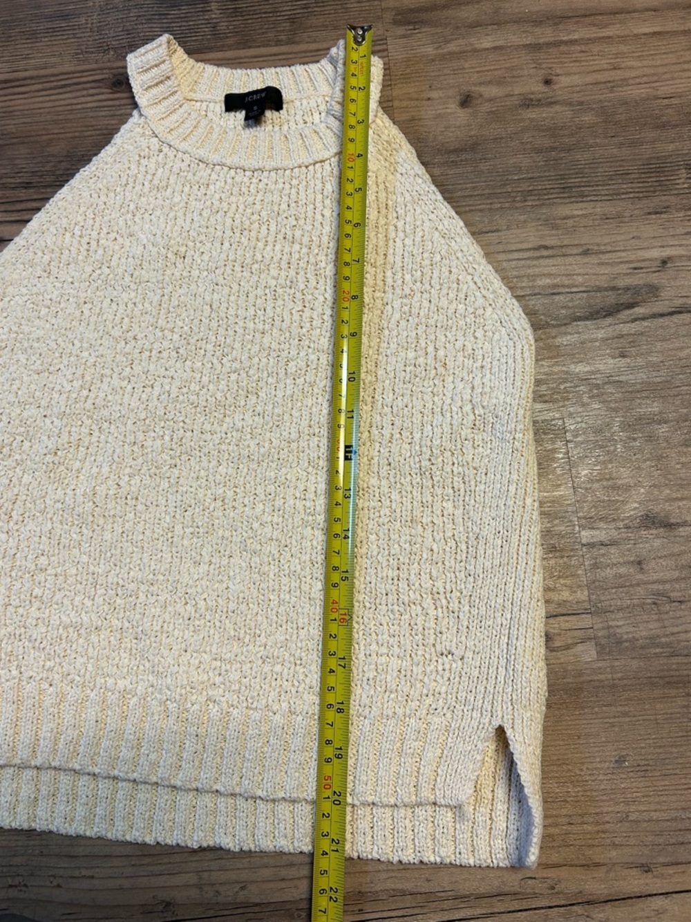J. Crew Cream Textured Sleeveless Crewneck Sweater - Picture 4 of 8